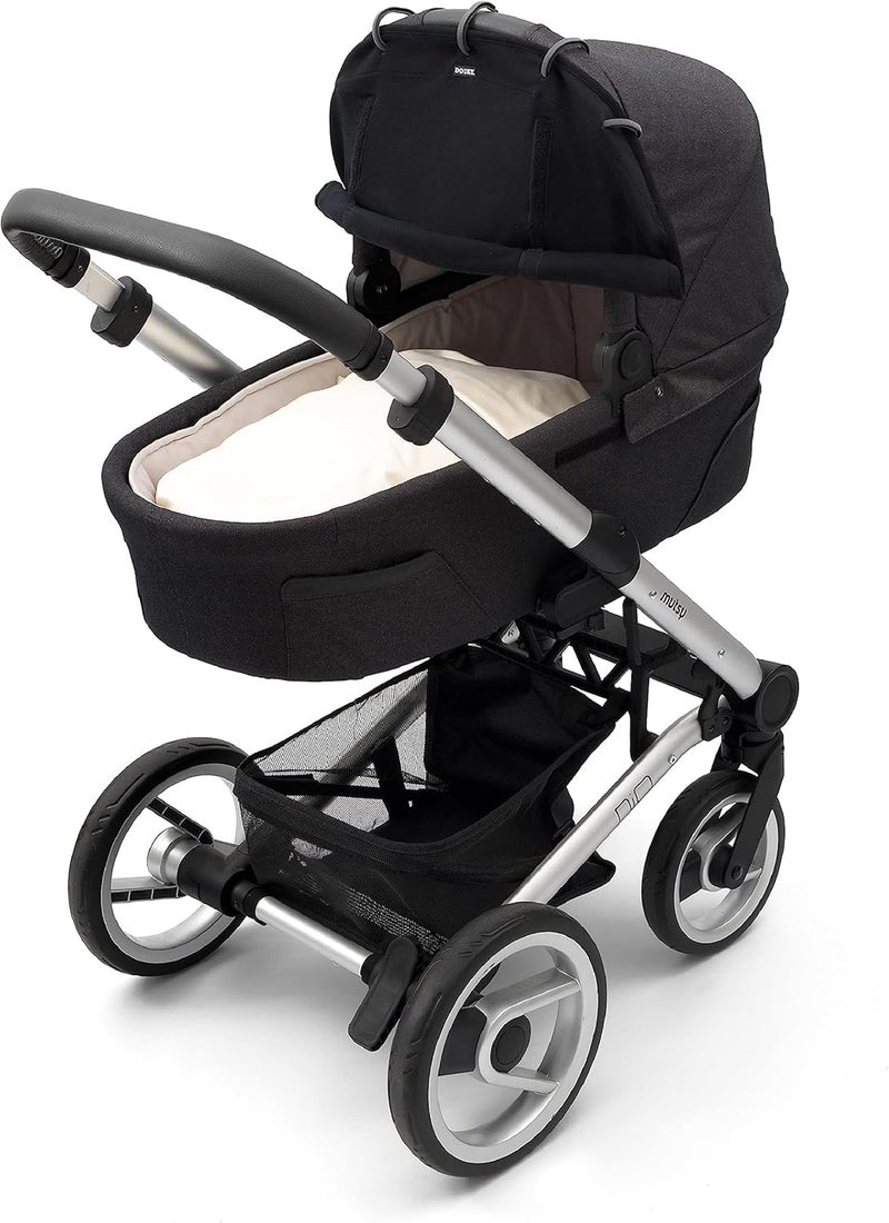Dooky Sun Shade, Universal Fit for Carriers Strollers Pushchairs, Plain Black - Image 5